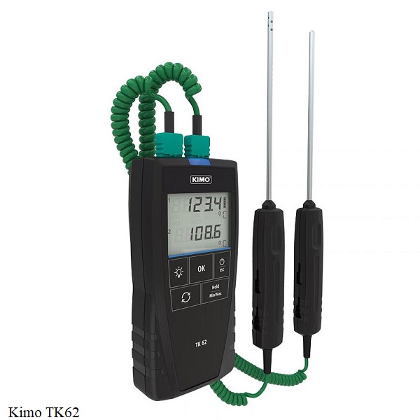 Máy đo nhiệt độ tiếp xúc hai kênh Kimo TK62