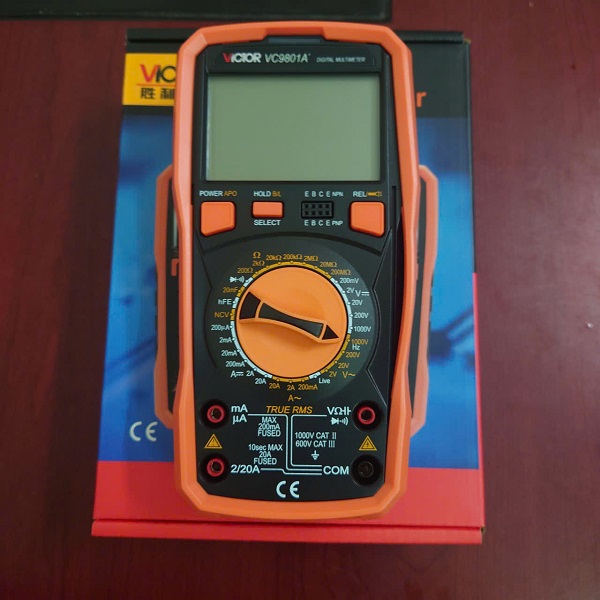 dong-ho-van-nang-VICTOR-VC9801A+b Đồng hồ vạn năng kỹ thuật số VICTOR VC9801A+