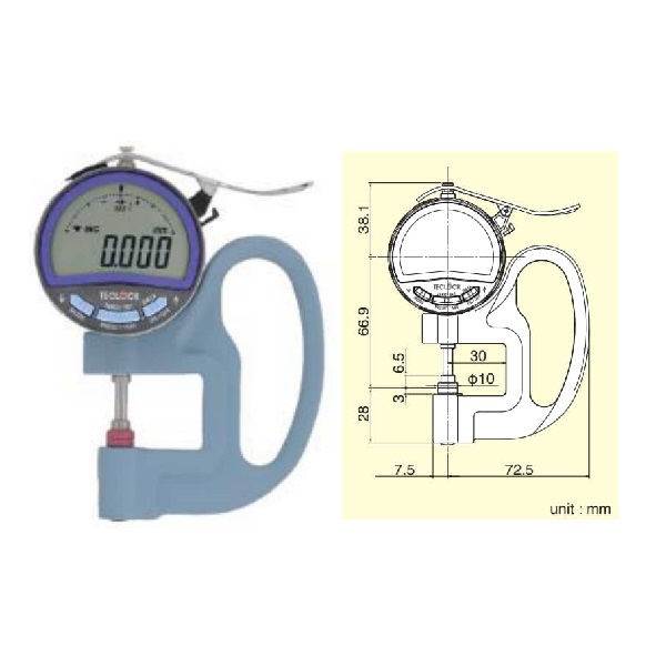 TECLOCK-SMD-565A-L Đồng hồ đo độ dày vật liệu Teclock SMD-565A-L