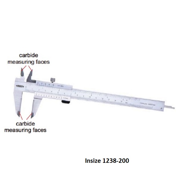 Thước cặp cơ mỏ Carbide Insize 1238-200